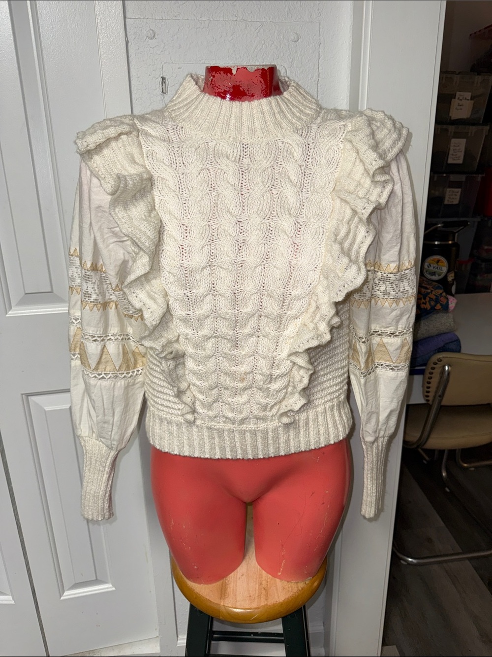 Anthropologie cable knit sweater - Picture 4 of 7